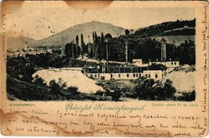 1899 (Vorläufer) Körmöcbánya, Kremnitz, Kremnica; Nándor altárna IV. sz. akna. Ritter L.J. 79. / mine pit (Rb)