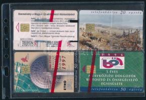 1996-1997 4 db klf korai MATÁV telefonkártya, közte 2500 és 4000 példányos