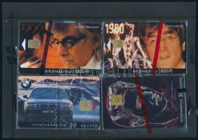1997-2000 4 db klf bontatlan MATÁV telefonkártya, Elvis Presley, BMW