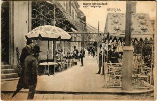 1907 Eperjes, Presov; Berger kávéházának nyári helyisége. Divald / cafe terrace in summer (fl)