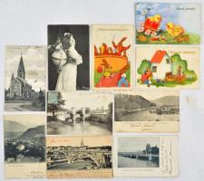 Kb. 215 db RÉGI városi és motívum képeslap vegyes minőségben. Jó böngészde: húsvéti, karácsonyi és ú...