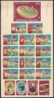 1961 Sport témájú gyufacímke, 2 teljes ív, két különféle színben
