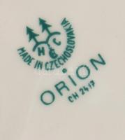 Cseh Orion porcelán csésze, aranyozott, jelzett, szép állapotban, 5db