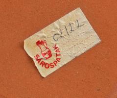 2db Sárospataki, kézzel festett, népi tányér, jelzett, hibátlan, d: 22,5 cm