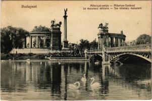 Budapest XIV. Városliget, Millenniumi emlék (Hősök tere) Taussig 160. (vágott / cut)