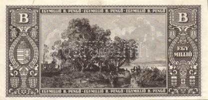 1946. 1000.000BP "MINTA" lyukasztással, erősen lefelé csúszott előlapi nyomattal T:I- folt...