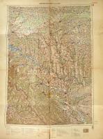1940 2 db erdélyi katonai térkép, Máramarossziget és Ljvov, Brassó és Beszterce, M. Kir. Honvéd Térképészeti Intézet, hajtásoknál szakadt, 70x100 cm