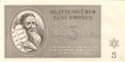 Német 3. Birodalom / Theresienstadt Getto 1943. 1K, 2K, 5K, 10K, 20K, 50K, 100K teljes sor T:I