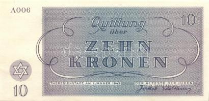 Német 3. Birodalom / Theresienstadt Getto 1943. 1K, 2K, 5K, 10K, 20K, 50K, 100K teljes sor T:I