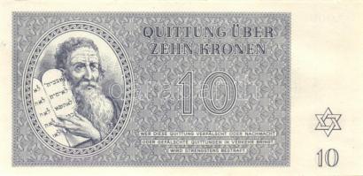 Német 3. Birodalom / Theresienstadt Getto 1943. 1K, 2K, 5K, 10K, 20K, 50K, 100K teljes sor T:I