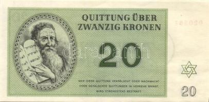 Német 3. Birodalom / Theresienstadt Getto 1943. 1K, 2K, 5K, 10K, 20K, 50K, 100K teljes sor T:I