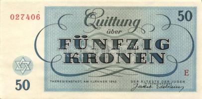 Német 3. Birodalom / Theresienstadt Getto 1943. 1K, 2K, 5K, 10K, 20K, 50K, 100K teljes sor T:I