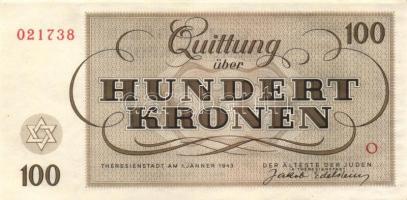 Német 3. Birodalom / Theresienstadt Getto 1943. 1K, 2K, 5K, 10K, 20K, 50K, 100K teljes sor T:I