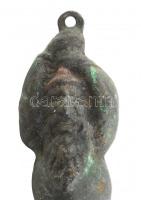 Törpés órasúly, ólom, kopott, m: 16 cm