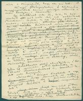 Karinthy Frigyes (1887-1938) író Zarathustra az idei színházi szezonról című paródia-cikkének autogr...