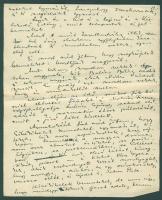 Karinthy Frigyes (1887-1938) író Zarathustra az idei színházi szezonról című paródia-cikkének autogr...