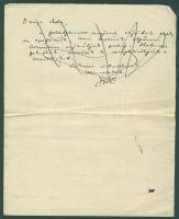 Karinthy Frigyes (1887-1938) író Zarathustra az idei színházi szezonról című paródia-cikkének autogr...