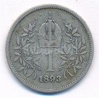 Ausztria 1893. 1K Ag "Ferenc József" T:2-,3 
Austria 1893. 1 Corona Ag "Franz Joseph...