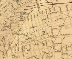 cca 1935 Budapest nagyméretű térképe, hajtásoknál szakadások, 123x95 cm