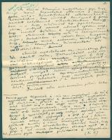 Karinthy Frigyes (1887-1938) író Utazás Capilláriába című könyve I. fejezetének autográf kézirata 8 ...