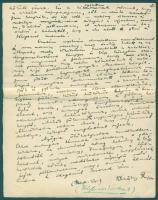 Karinthy Frigyes (1887-1938) író Utazás Capilláriába című könyve I. fejezetének autográf kézirata 8 ...