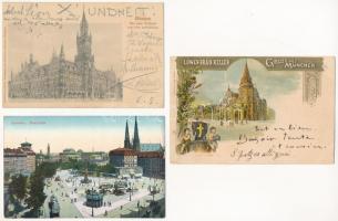 München és Drezda - 15 db régi német képeslap / Munich and Dresden - 15 pre-1945 German postcards