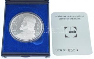 Kósa István (1953-) 2000. "Szent István államalapító 969-1038 / Ezeréves Magyarország" Ag ...