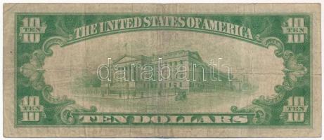 Amerikai Egyesült Államok 1934. 10$ "B 35949981 A" T:III- kis szakadás, firka
USA 1934. 1...