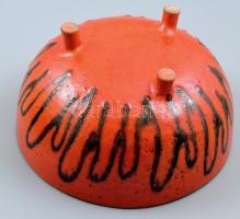 Retró Tófej gyümölcsös tál, kerámia, hibátlan, jelzés nélkül, d: 20 cm