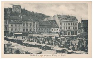 Brassó, Kronstadt, Brasov; leporello 12 (nem képeslap) lappal. H. Zeidner kiadása, hátoldalon és bel...