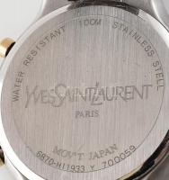 Yves Saint Laurent alarm chronograph férfi kvarc óra. Működő, jó állapotban, elemmel, fém szíjjal d:...