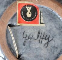 Gálffy jelzéssel: Madaras tálka, kerámia, hibátlan, d: 13 cm