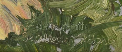 Szalkári Rózsa: Gerberák. Olaj, farost. 28x20 cm Keretben