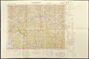 1940-1944 Deutsche Heereskarte Osteuropa sorozatának 7db katonai térképe: Munkács, Kassa, Segesvár, ...