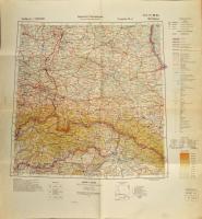 1940-1944 Deutsche Heereskarte Osteuropa sorozatának 7db katonai térképe: Munkács, Kassa, Segesvár, ...