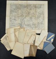 cca 1900 27 db katonai térkép, főként magyar területekről, K.u.k. Militärgeograpisches Institut, közte több vászonra kasírozva, közte: Debrecen, Lippa, Máramarossziget, Munkács, Nagyatád, Lugos, változó, főként jó állapotban, különféle méretben