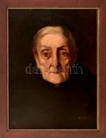 Kemény Nándor (1885-1972) : Női portré, Olaj, karton, jelezve jobbra lent. Dekoratív fakeretben, 45x34 cm