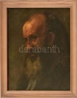Jelzés nélkül, feltehetően 1900 körül működött festő: Férfi portré. Olaj, karton. Üvegezett fakeretben, 30x25 cm