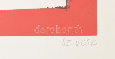 Szentbalázsi Vörös Csillag Krisztián (1977-): Megyek! Szitanyomat, papír, jelzett, számozott (8/40)....