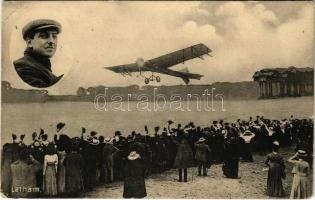 1909 Hubert Latham és a repülőgépe / Latham with his aeroplane (EK)