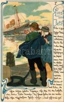 1903 Einst und Jetzt. D.T.C.L. Ser. 264. 3. Art Nouveau, litho (fl)