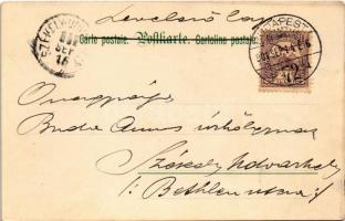 1901 "Unterm Monde" Kunstverlag Rafael Neuber Wien Serie 40. Floral, litho s: E. Döcker ju...