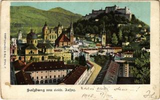 1903 Salzburg, vom elektr. Aufzug / view from the elevator. Schneider & Lux (worn corners)