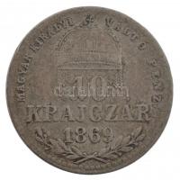 1869KB 10kr Ag Magyar Királyi Váltó Pénz T:2- Adamo M10.1