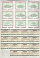 1991-1992. 3xklf részvényből álló tétel: "THUR Húsipar", "MÜSZI", "EKISZ Ru...