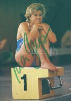 Ina Beyermann német úszónő, Európabajnok saját kezű aláírása fotóján