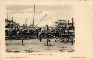 Braila, Incarcarea Vapoarelor in Portu / loading of the steamships at the port (non PC) (small tear)