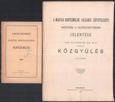 1884-1900 A Magyar Bortermelők Országos Szövetkezetének alapszabályai + közgyűlésének jelentése + kimutatás