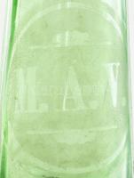 Zöld szódásüveg MÁV felirattal, kopásnyomokkal, m: 30,5 cm