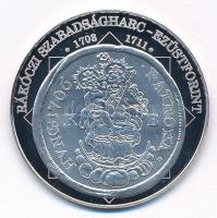 DN A magyar nemzet pénzérméi - Rákóczi szabadságharc ezüstforint 1703-1711 Ag emlékérem, tanúsítvánnyal (10,37g/0.999/35mm) T:PP patina